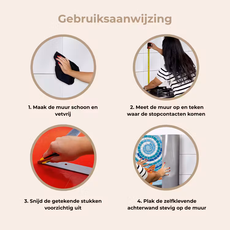 Vis - Mozaïek - Water - Decoratief - Blauw keuken achterwand 2 middel -gebruiksaanwijzing_NL