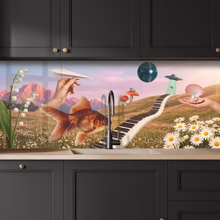 Keuken achterwand - Vis - Natuur - Abstract - Vis - Natuur - Abstract keuken achterwand 2 middel