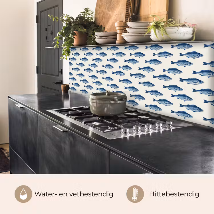 Vis - Patroon - Blauw keuken achterwand 2 middel 871 -usp_NL