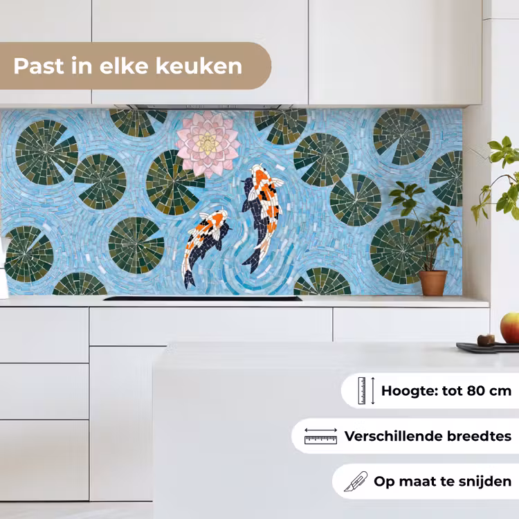 Vis - Water - Natuur - Mozaïek - Blauw keuken achterwand 2 middel -sfeer4_NL