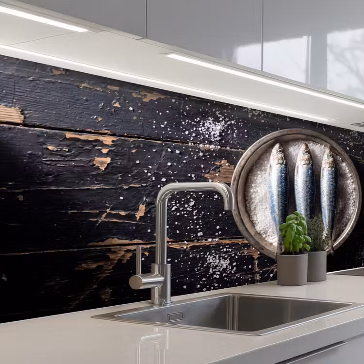 Keuken achterwand - Vis - Zout - Eten - Vis - Zout - Eten keuken achterwand 2 middel