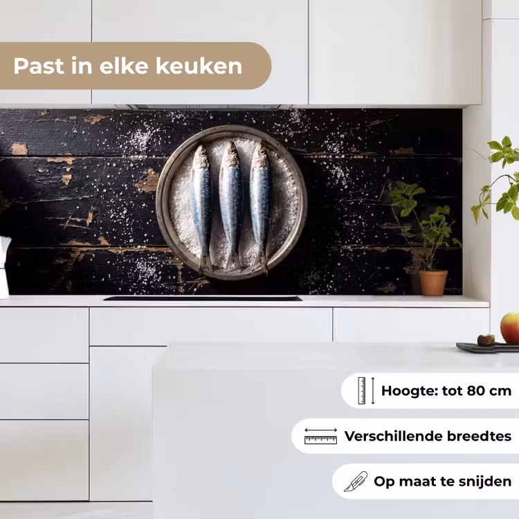 Keuken achterwand - Vis - Zout - Eten - Vis - Zout - Eten keuken achterwand 2 middel