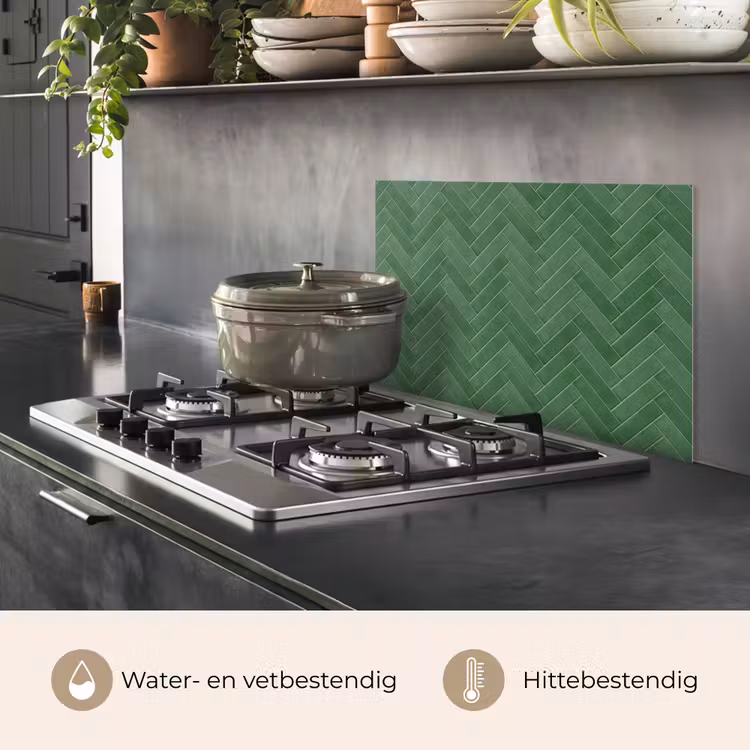 Visgraat - Wandtegel - Bosgroen keuken achterwand spatscherm klein 900 -usp_NL