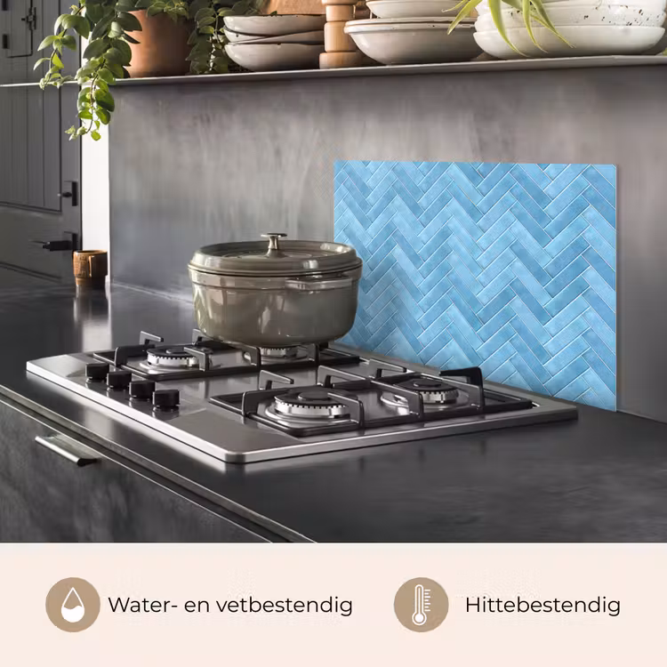 Visgraat - Wandtegel - Lichtblauw keuken achterwand spatscherm klein 900 -usp_NL