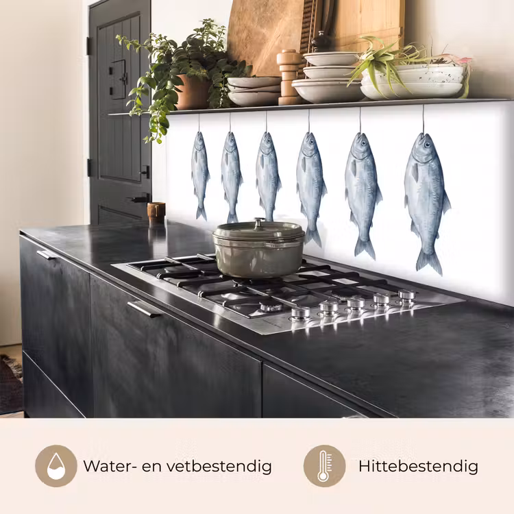 Vissen - Illustratie - Delfts - Blauw keuken achterwand 2 middel -usp_NL