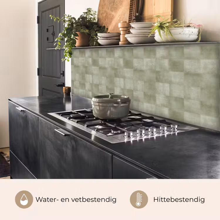 Vlakken - Rustiek - Groen keuken achterwand 2 middel 871 -usp_NL