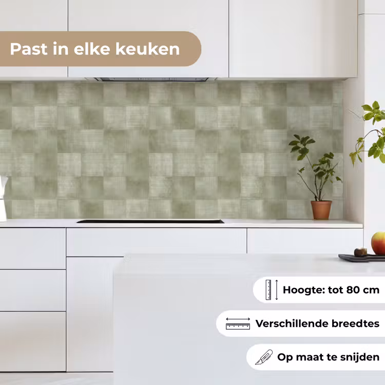 Vlakken - Rustiek - Groen keuken achterwand 2 middel 871 -sfeer4_NL