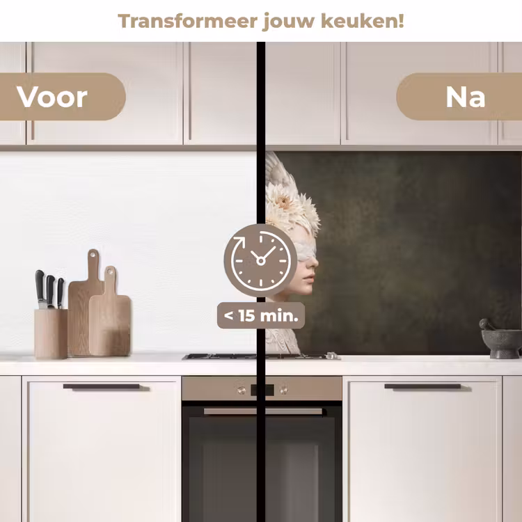 Vleugels - Vrouw - Wit keuken achterwand 2 middel -voor-na2_NL