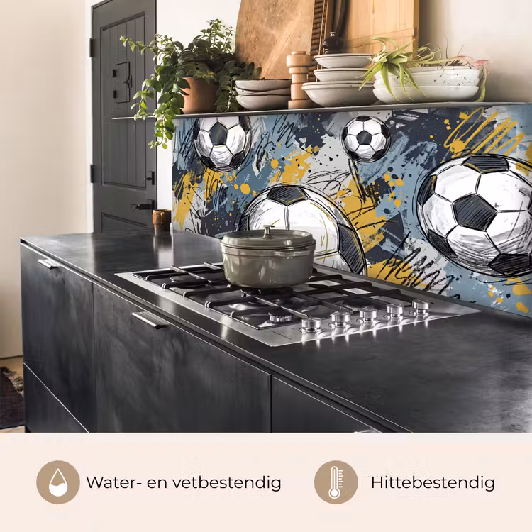 Voetbal - Abstract - Sport - Kleurrijk keuken achterwand 2 middel -usp_NL