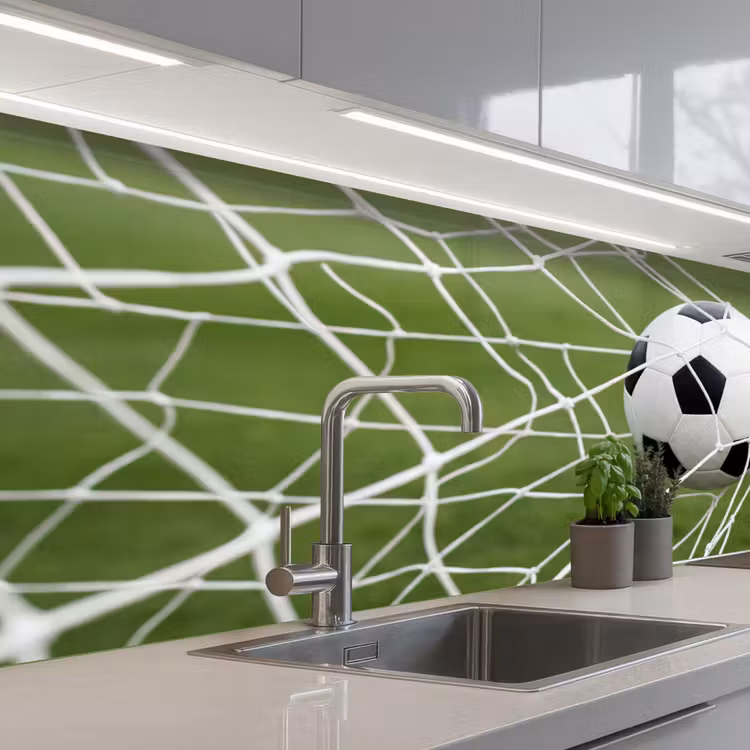 Voetbal - Goal - Net - Sport keuken achterwand 2 middel -3d_schuin