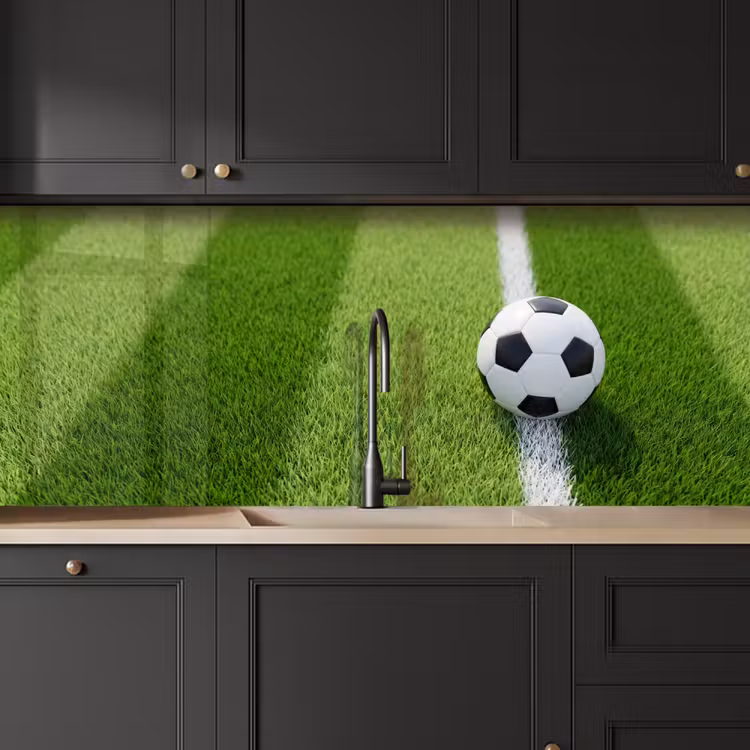 Voetbal - Grasveld - Sport - Groen keuken achterwand 2 middel -sfeer1