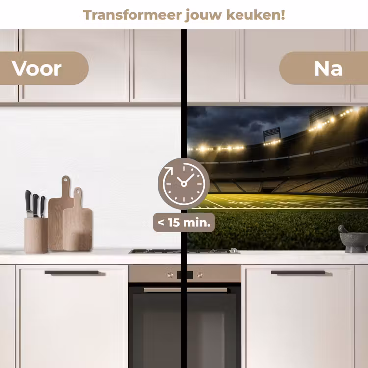 Voetbal - Stadion - Nacht - Modern keuken achterwand 2 middel -voor-na2_NL
