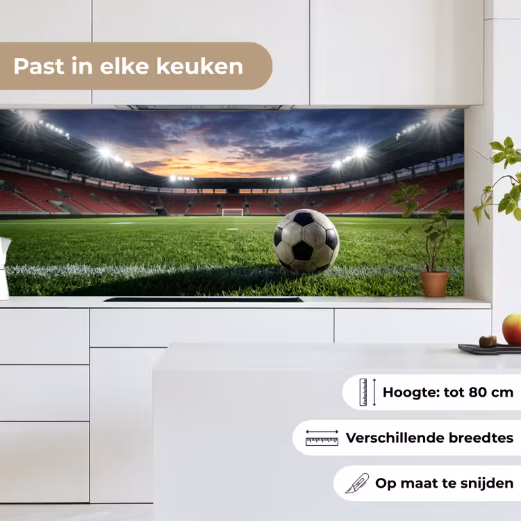 Voetbal - Stadion - Sport - Groen keuken achterwand 2 middel -sfeer4_NL
