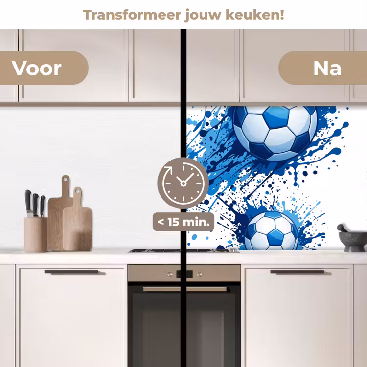 Voetballen - Verf - Sport - Blauw keuken achterwand 2 middel -voor-na2_NL