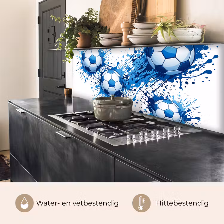 Voetballen - Verf - Sport - Blauw keuken achterwand 2 middel -usp_NL