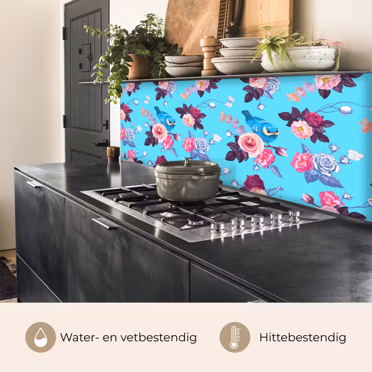 Vogel - Bloemen - Patronen keuken achterwand 2 middel 871 -usp_NL
