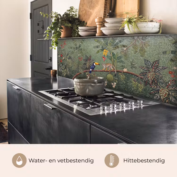 Vogel - Dier - Jungle - Mozaïek - Natuur keuken achterwand 2 middel -usp_NL