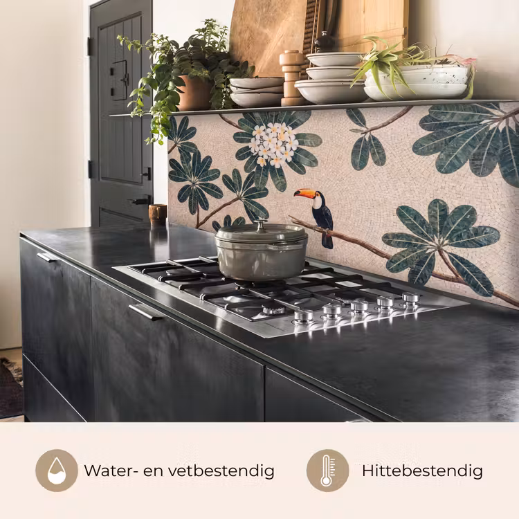 Vogel - Mozaïek - Tropisch - Natuur - Kleurrijk keuken achterwand 2 middel -usp_NL