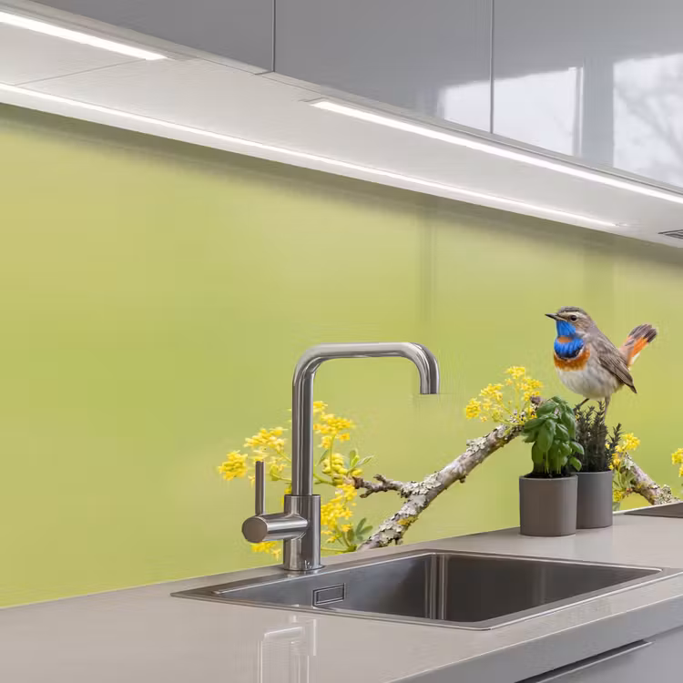 Vogel - Tak - Natuur - Kleurrijk keuken achterwand 2 middel -3d_schuin