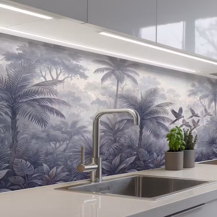 Vogel - Vliegend - Jungle - Vintage - Dieren keuken achterwand 2 middel -3d_schuin