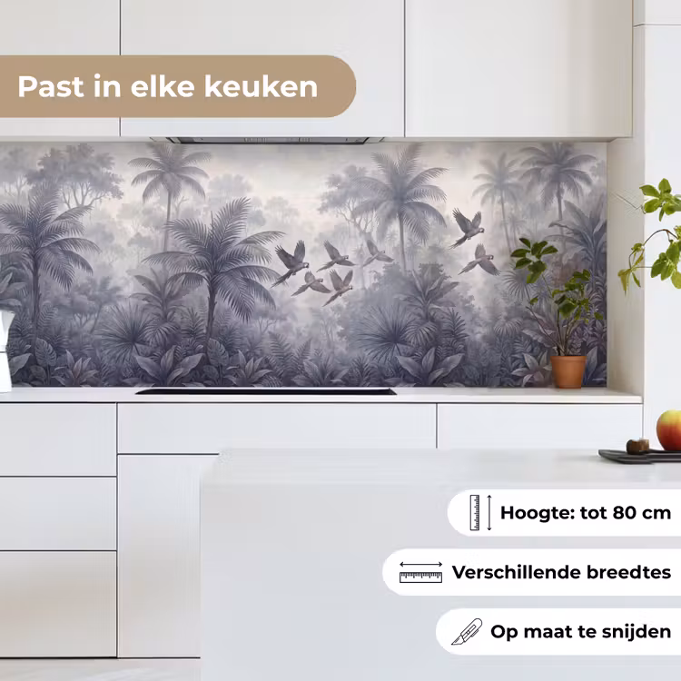 Vogel - Vliegend - Jungle - Vintage - Dieren keuken achterwand 2 middel -sfeer4_NL