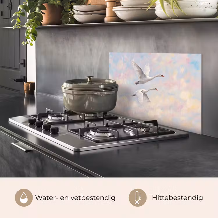 Vogel - Vliegend - Lucht - Modern - Pastel keuken achterwand spatscherm klein -usp_NL