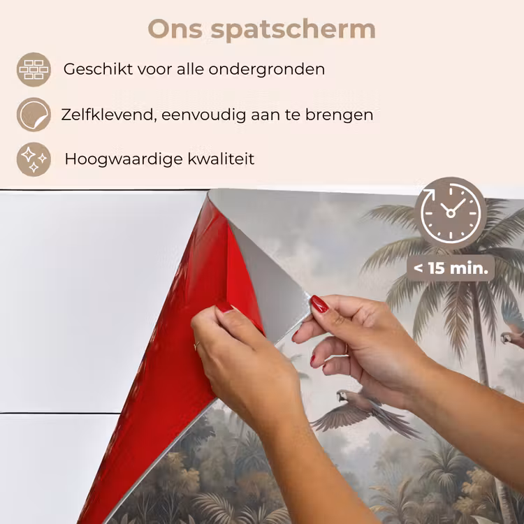 Vogel - Vliegend - Tropisch - Landschap - Klassiek keuken achterwand spatscherm klein -spatscherm_NL