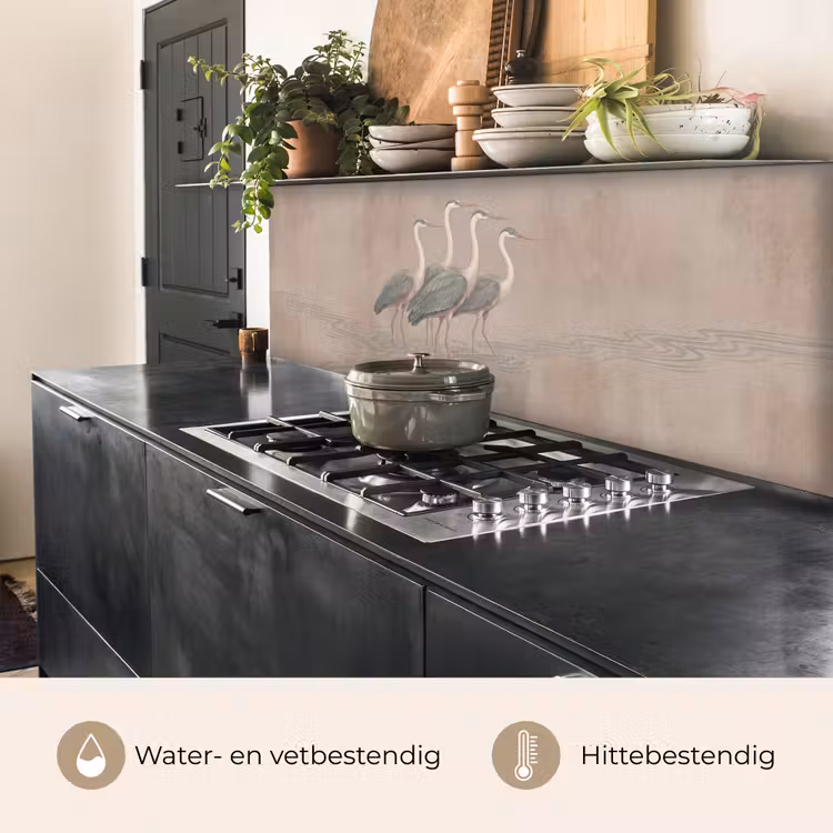 Vogel - Water - Natuur - Vintage keuken achterwand 2 middel -usp_NL