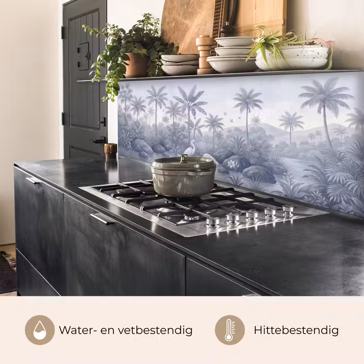Vogel - Water - Tropisch - Natuur - Blauw keuken achterwand 2 middel -usp_NL