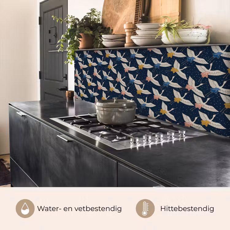 Vogels - Nacht - Japan - Patronen keuken achterwand 2 middel 871 -usp_NL