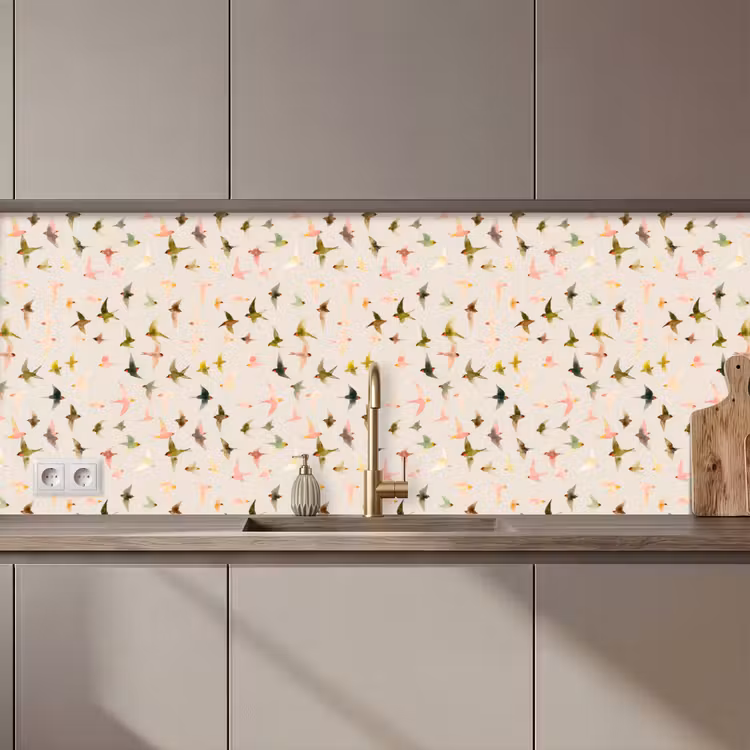 Vogels - Vliegen - Kleurrijk keuken achterwand 2 middel 871 zz_3dshopping