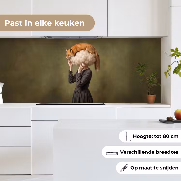 Vos - Surrealistisch - Groen keuken achterwand 2 middel -sfeer4_NL