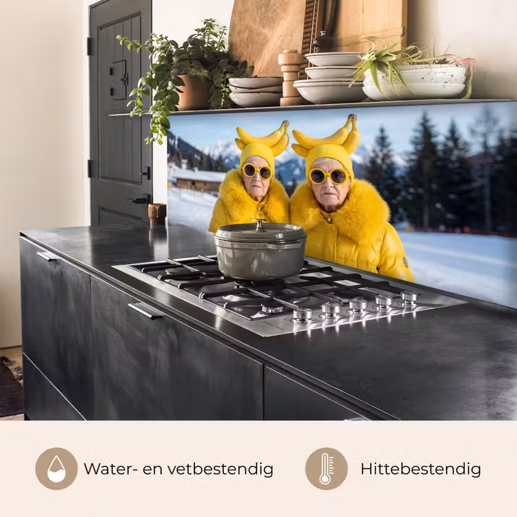 Vrouwen - Bananen - Geel keuken achterwand 2 middel -usp_NL