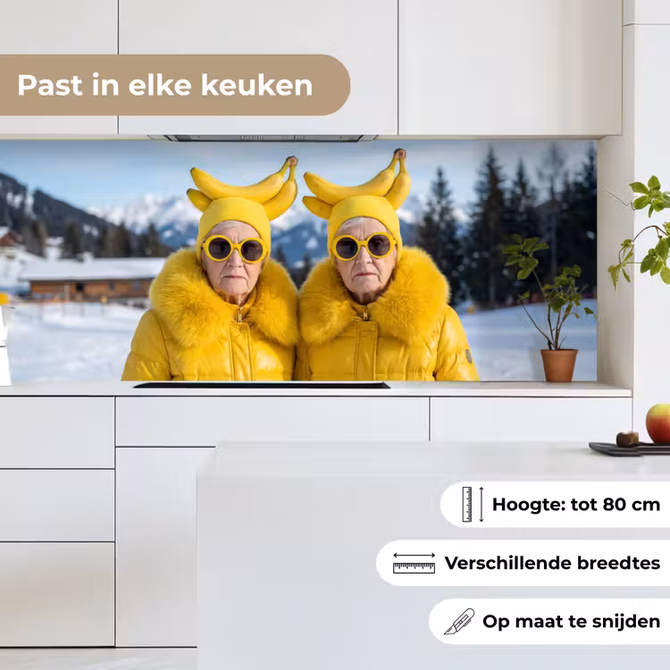 Vrouwen - Bananen - Geel keuken achterwand 2 middel -sfeer4_NL