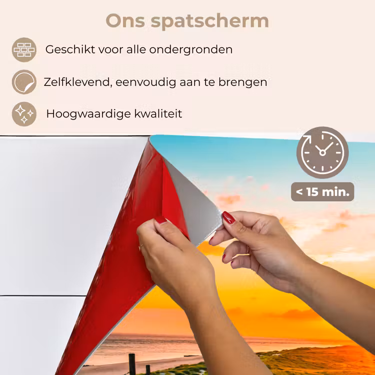 Vuurtoren - Natuur - Zon - Landschap - Gras - Strand - Zee keuken achterwand spatscherm klein -spatscherm_NL