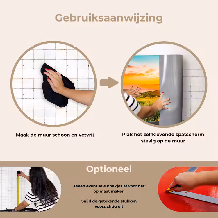 Vuurtoren - Natuur - Zon - Landschap - Gras - Strand - Zee keuken achterwand spatscherm klein -gebruiksaanwijzing_NL