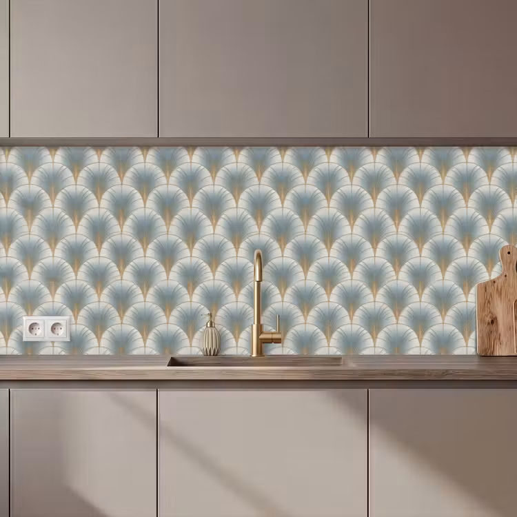 Waaier - Klassiek - Blauw keuken achterwand 2 middel 871 zz_3dshopping