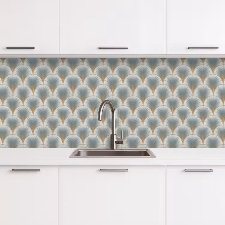 Waaier - Klassiek - Blauw keuken achterwand 2 middel 871 -3d