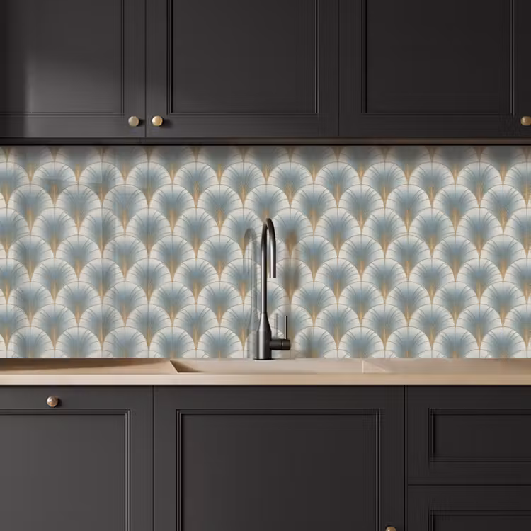 Waaier - Klassiek - Blauw keuken achterwand 2 middel 871 -sfeer1