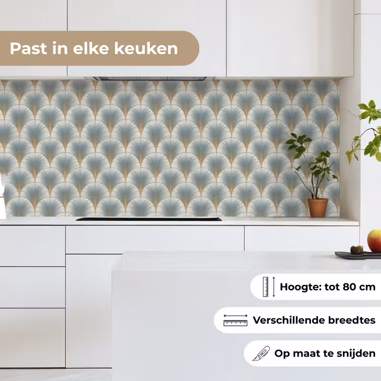 Waaier - Klassiek - Blauw keuken achterwand 2 middel 871 -sfeer4_NL