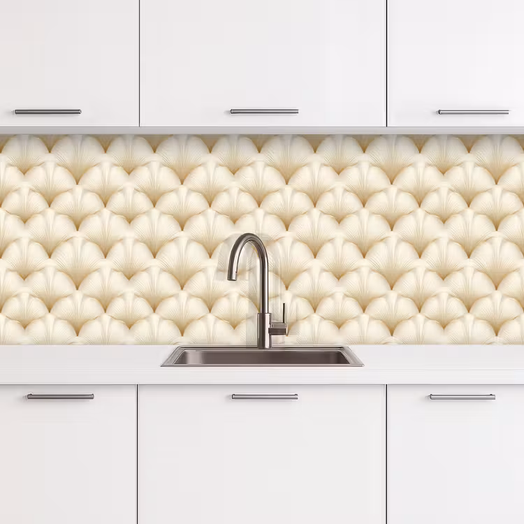 Waaier - Motief - Goud keuken achterwand 2 middel 871 -3d