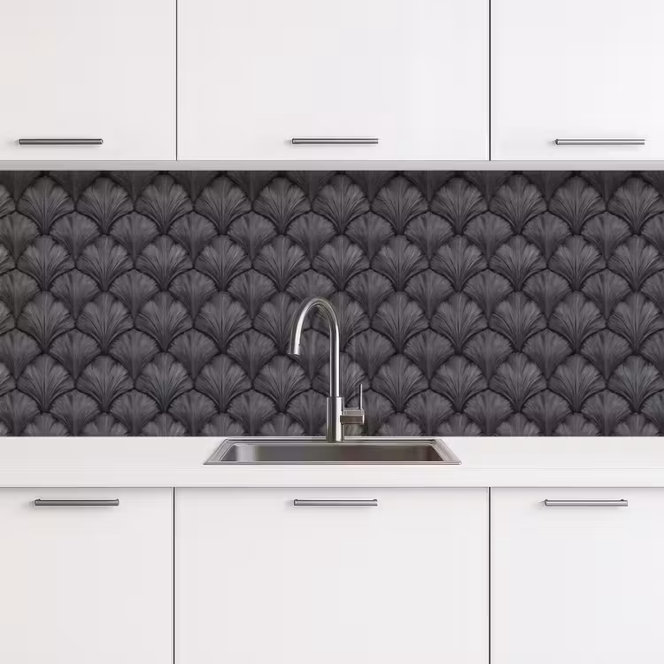 Waaier - Motief - Grijs keuken achterwand 2 middel 871 -3d