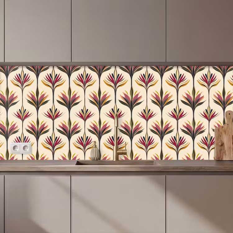 Waaier - Motief - Kleurrijk keuken achterwand 2 middel 871 zz_3dshopping