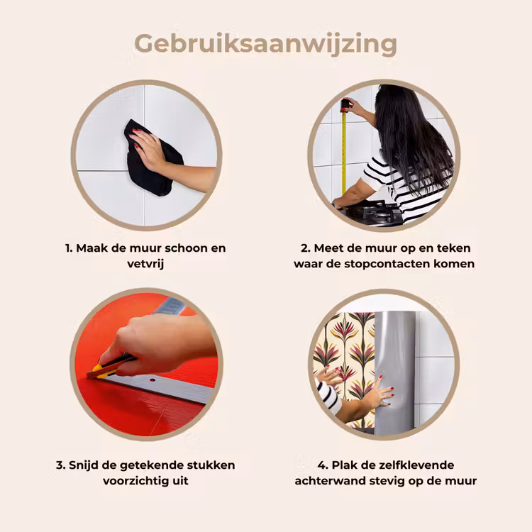 Waaier - Motief - Kleurrijk keuken achterwand 2 middel 871 -gebruiksaanwijzing_NL