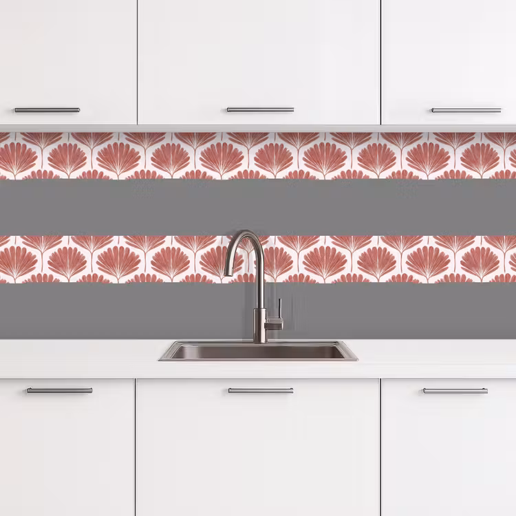 Waaier - Motief - Terra keuken achterwand 2 middel 871 -3d