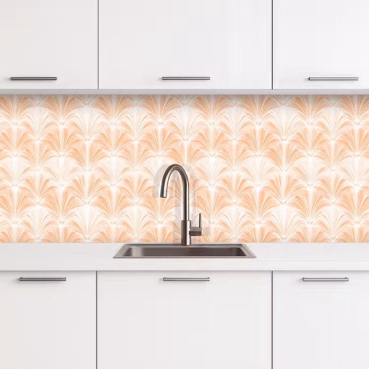 Waaier - Patroon - Perzik keuken achterwand 2 middel 871 -3d