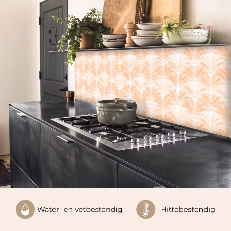 Waaier - Patroon - Perzik keuken achterwand 2 middel 871 -usp_NL