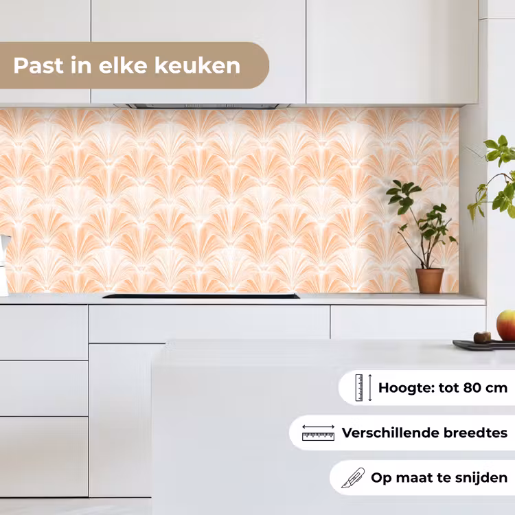 Waaier - Patroon - Perzik keuken achterwand 2 middel 871 -sfeer4_NL