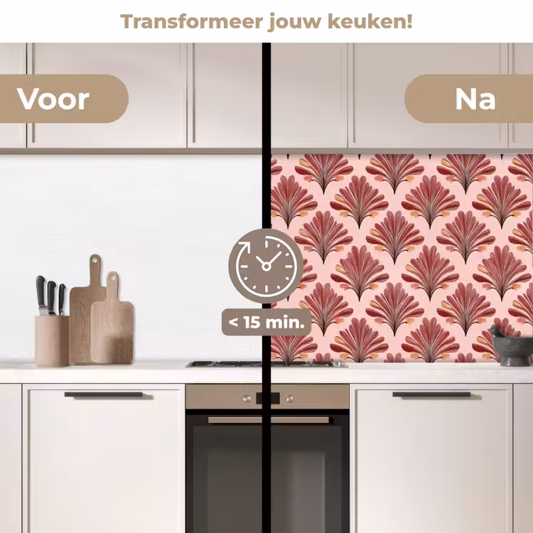 Waaier -  Roze - Rood keuken achterwand 2 middel 871 -voor-na2_NL