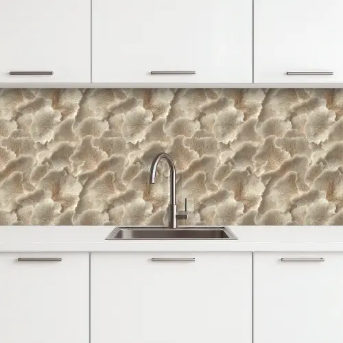 Waaierstructuren - Beige - Vezeltextuur keuken achterwand 2 middel 871 -3d